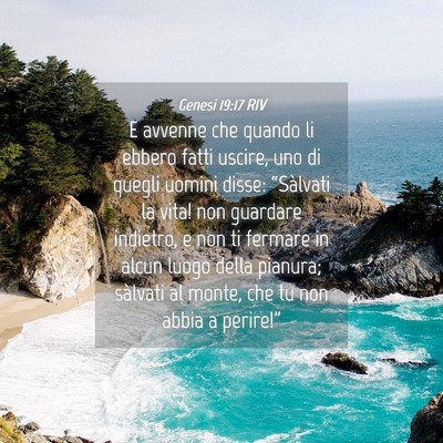 Picture 04 - Genesi 19:17 RIV - E avvenne che quando li ebbero fatti uscire, uno - Bible Verse Picture