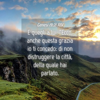 Picture 04 - Genesi 19:21 RIV - E quegli a lui: “Ecco, anche questa grazia io - Bible Verse Picture