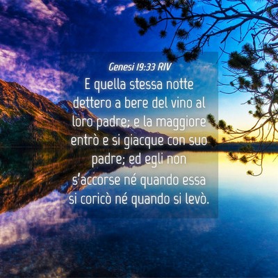 Picture 04 - Genesi 19:33 RIV - E quella stessa notte dettero a bere del vino al - Bible Verse Picture