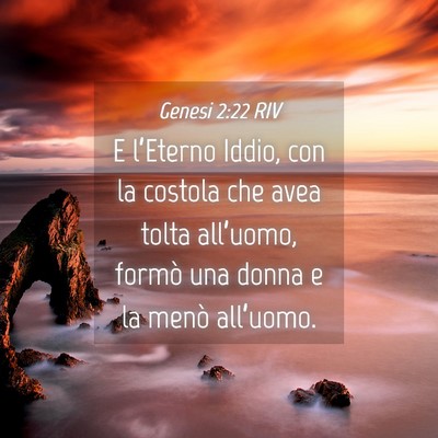 Picture 04 - Genesi 2:22 RIV - E l’Eterno Iddio, con la costola che avea tolta - Bible Verse Picture