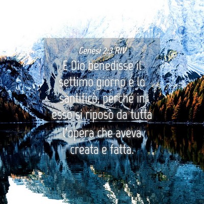 Picture 04 - Genesi 2:3 RIV - E Dio benedisse il settimo giorno e lo - Bible Verse Picture