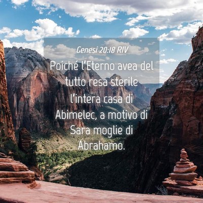 Picture 04 - Genesi 20:18 RIV - Poiché l’Eterno avea del tutto resa sterile - Bible Verse Picture
