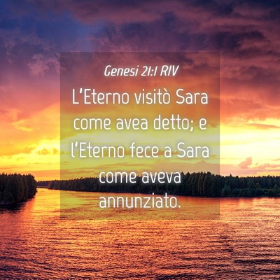Picture 04 - Genesi 21:1 RIV - L’Eterno visitò Sara come avea detto; e - Bible Verse Picture