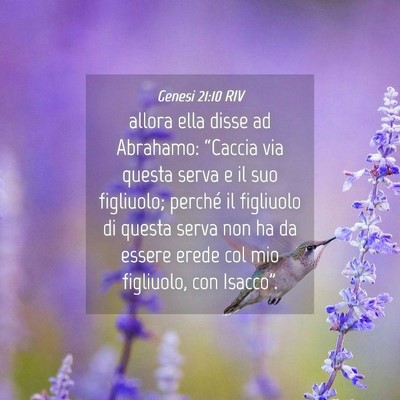 Picture 04 - Genesi 21:10 RIV - allora ella disse ad Abrahamo: “Caccia via - Bible Verse Picture