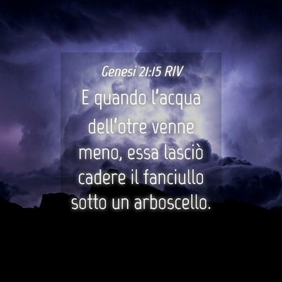 Picture 04 - Genesi 21:15 RIV - E quando l’acqua dell’otre venne meno, essa - Bible Verse Picture