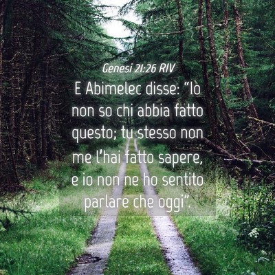 Picture 04 - Genesi 21:26 RIV - E Abimelec disse: “Io non so chi abbia fatto - Bible Verse Picture