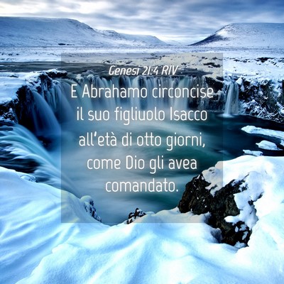 Picture 04 - Genesi 21:4 RIV - E Abrahamo circoncise il suo figliuolo Isacco - Bible Verse Picture