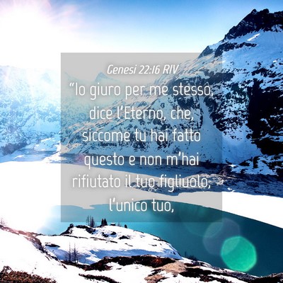 Picture 04 - Genesi 22:16 RIV - “Io giuro per me stesso, dice l’Eterno, che, - Bible Verse Picture
