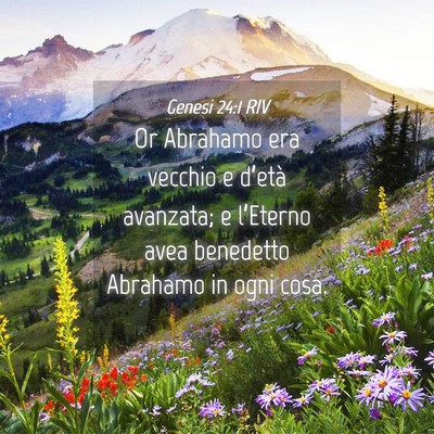 Picture 04 - Genesi 24:1 RIV - Or Abrahamo era vecchio e d’età avanzata; e - Bible Verse Picture