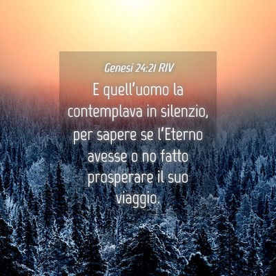 Picture 04 - Genesi 24:21 RIV - E quell’uomo la contemplava in silenzio, per - Bible Verse Picture