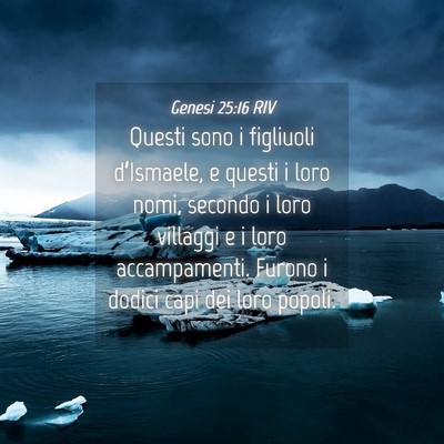 Picture 04 - Genesi 25:16 RIV - Questi sono i figliuoli d’Ismaele, e questi i - Bible Verse Picture