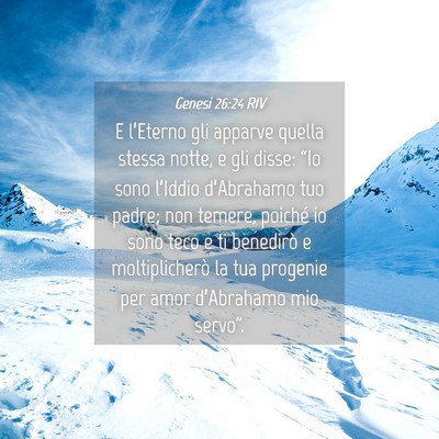 Picture 04 - Genesi 26:24 RIV - E l’Eterno gli apparve quella stessa notte, e - Bible Verse Picture