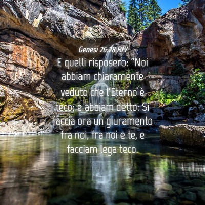 Picture 04 - Genesi 26:28 RIV - E quelli risposero: “Noi abbiam chiaramente - Bible Verse Picture