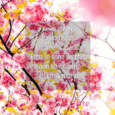 Picture 04 - Genesi 27:2 RIV - E quello rispose: “Eccomi!” E Isacco: - Bible Verse Picture