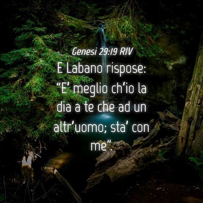 Picture 04 - Genesi 29:19 RIV - E Labano rispose: “E’ meglio ch’io la dia a - Bible Verse Picture