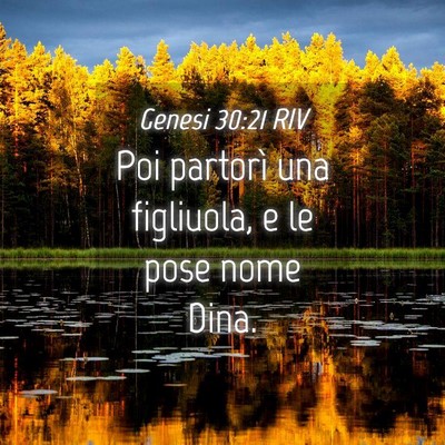 Picture 04 - Genesi 30:21 RIV - Poi partorì una figliuola, e le pose nome - Bible Verse Picture