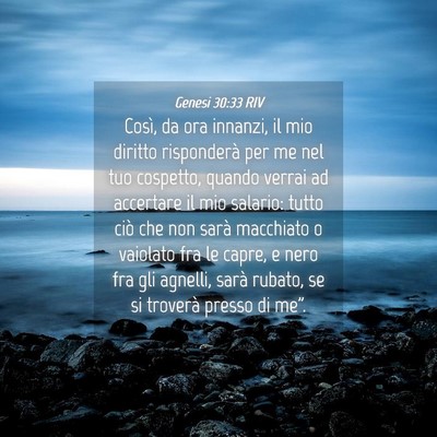 Picture 04 - Genesi 30:33 RIV - Così, da ora innanzi, il mio diritto risponderà - Bible Verse Picture
