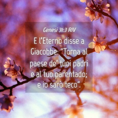 Picture 04 - Genesi 31:3 RIV - E l’Eterno disse a Giacobbe: “Torna al paese - Bible Verse Picture