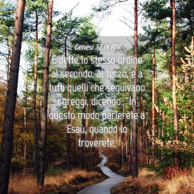 Picture 04 - Genesi 32:19 RIV - E dette lo stesso ordine al secondo, al terzo, e - Bible Verse Picture