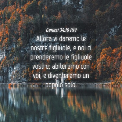 Picture 04 - Genesi 34:16 RIV - Allora vi daremo le nostre figliuole, e noi ci - Bible Verse Picture