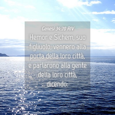 Picture 04 - Genesi 34:20 RIV - Hemor e Sichem, suo figliuolo, vennero alla porta - Bible Verse Picture