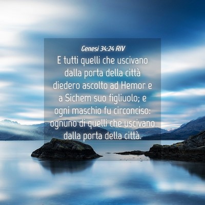Picture 04 - Genesi 34:24 RIV - E tutti quelli che uscivano dalla porta della - Bible Verse Picture