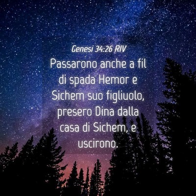 Picture 04 - Genesi 34:26 RIV - Passarono anche a fil di spada Hemor e Sichem suo - Bible Verse Picture