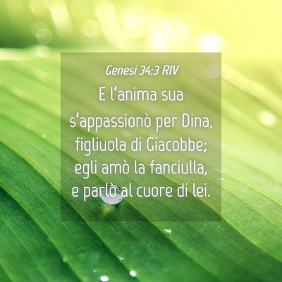 Picture 04 - Genesi 34:3 RIV - E l’anima sua s’appassionò per Dina, - Bible Verse Picture