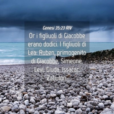 Picture 04 - Genesi 35:23 RIV - Or i figliuoli di Giacobbe erano dodici. I - Bible Verse Picture