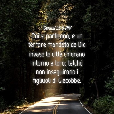 Picture 04 - Genesi 35:5 RIV - Poi si partirono; e un terrore mandato da Dio - Bible Verse Picture