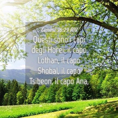 Picture 04 - Genesi 36:29 RIV - Questi sono i capi degli Horei: il capo Lothan, - Bible Verse Picture