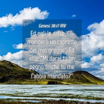 Picture 04 - Genesi 38:17 RIV - Ed egli le disse: “Ti manderò un capretto del - Bible Verse Picture