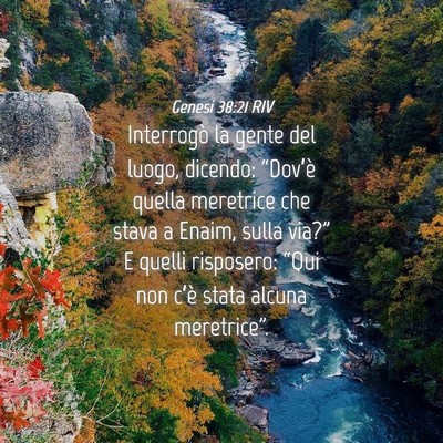 Picture 04 - Genesi 38:21 RIV - Interrogò la gente del luogo, dicendo: - Bible Verse Picture