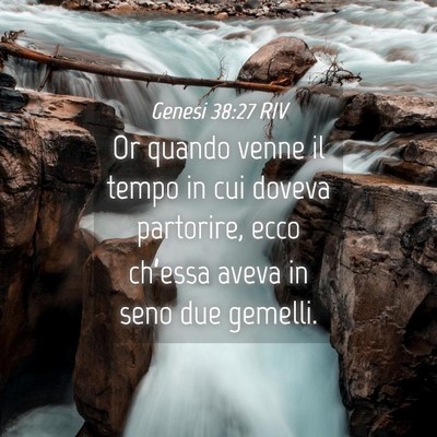 Picture 04 - Genesi 38:27 RIV - Or quando venne il tempo in cui doveva partorire, - Bible Verse Picture