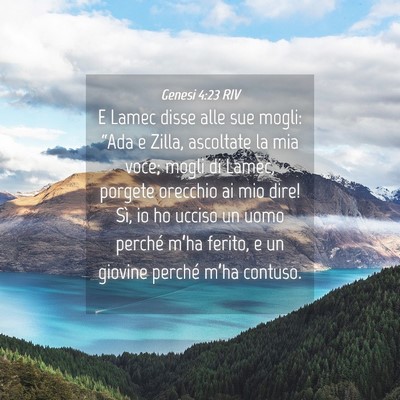 Picture 04 - Genesi 4:23 RIV - E Lamec disse alle sue mogli: “Ada e Zilla, - Bible Verse Picture