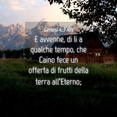 Picture 04 - Genesi 4:3 RIV - E avvenne, di li a qualche tempo, che Caino fece - Bible Verse Picture