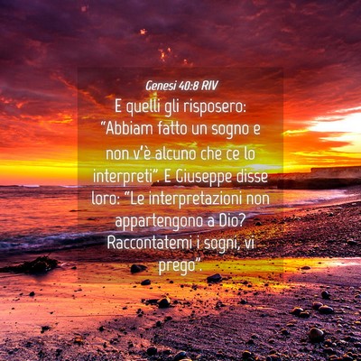 Picture 04 - Genesi 40:8 RIV - E quelli gli risposero: “Abbiam fatto un sogno - Bible Verse Picture