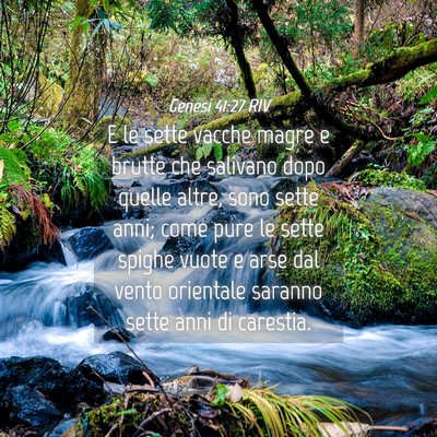Picture 04 - Genesi 41:27 RIV - E le sette vacche magre e brutte che salivano - Bible Verse Picture