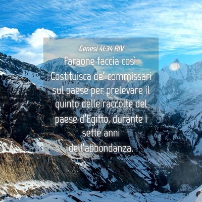 Picture 04 - Genesi 41:34 RIV - Faraone faccia così: Costituisca de’ - Bible Verse Picture