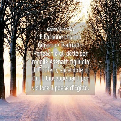 Picture 04 - Genesi 41:45 RIV - E Faraone chiamò Giuseppe Tsafnath-Paneach e gli - Bible Verse Picture