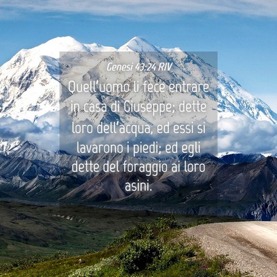 Picture 04 - Genesi 43:24 RIV - Quell’uomo li fece entrare in casa di Giuseppe; - Bible Verse Picture