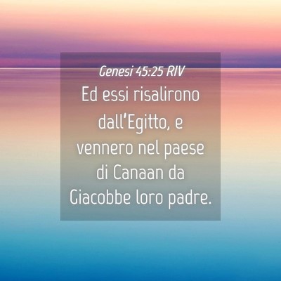 Picture 04 - Genesi 45:25 RIV - Ed essi risalirono dall’Egitto, e vennero nel - Bible Verse Picture