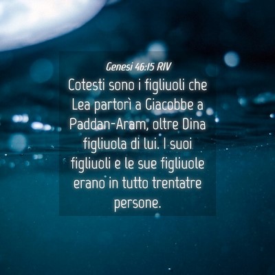 Picture 04 - Genesi 46:15 RIV - Cotesti sono i figliuoli che Lea partorì a - Bible Verse Picture