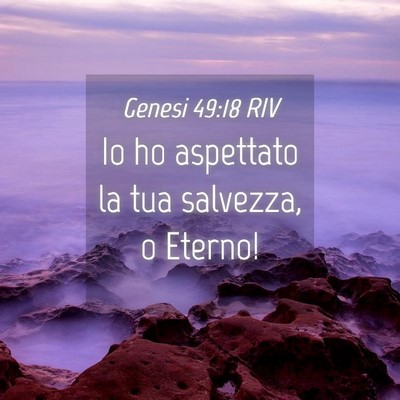 Picture 04 - Genesi 49:18 RIV - Io ho aspettato la tua salvezza, o - Bible Verse Picture