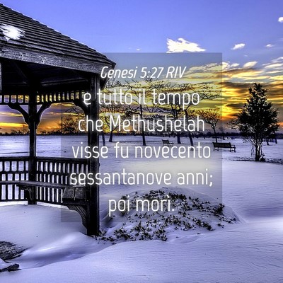 Picture 04 - Genesi 5:27 RIV - e tutto il tempo che Methushelah visse fu - Bible Verse Picture