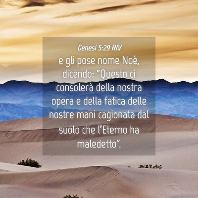 Picture 04 - Genesi 5:29 RIV - e gli pose nome Noè, dicendo: “Questo ci - Bible Verse Picture