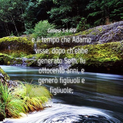 Picture 04 - Genesi 5:4 RIV - e il tempo che Adamo visse, dopo ch’ebbe - Bible Verse Picture