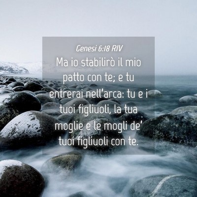 Picture 04 - Genesi 6:18 RIV - Ma io stabilirò il mio patto con te; e tu - Bible Verse Picture