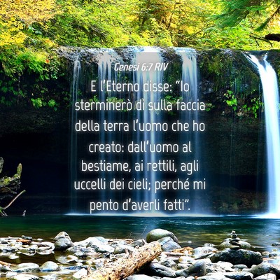 Picture 04 - Genesi 6:7 RIV - E l’Eterno disse: “Io sterminerò di sulla - Bible Verse Picture