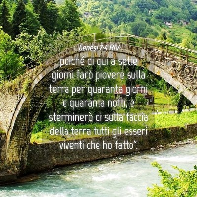 Picture 04 - Genesi 7:4 RIV - poiché di qui a sette giorni farò piovere sulla - Bible Verse Picture